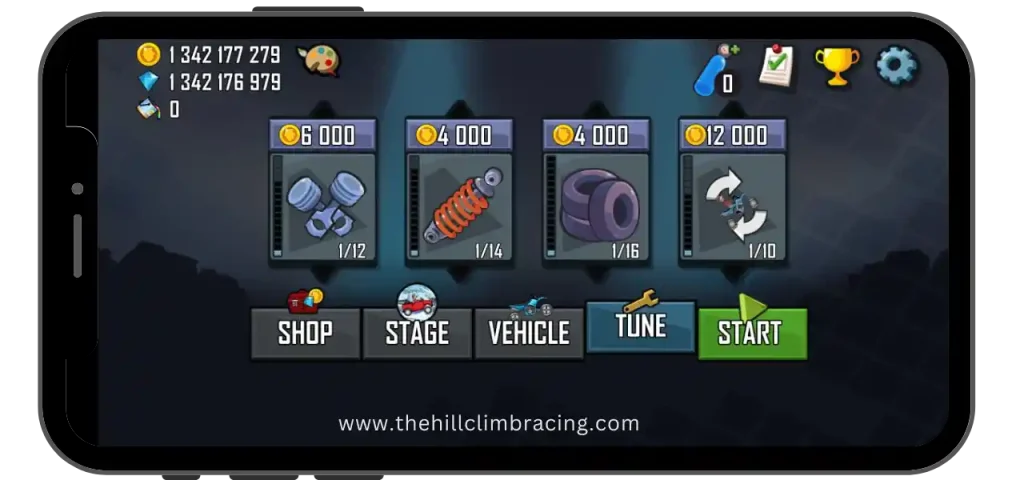 image showing vehicle upgradation thehillclimbracing.com